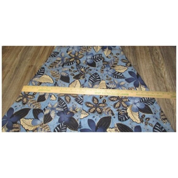 Coldwater Creek Blue Floral Button Up Cross Back Maxi Dress Size 12 Linen Rayon - Picture 10 of 12